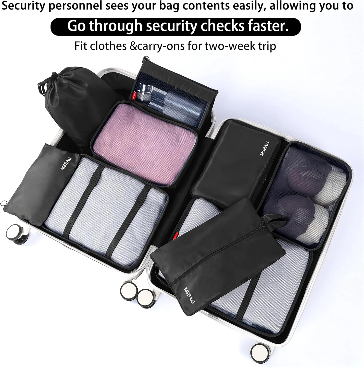 9 set Packing Cubes for Travel,Effortless Organization Cube for Quick Packing& Unpacking, Travel Must Have Suitcase Organizer Essentials for any Journey,Business trip,Cruise,Camping,hiking,Vacation.