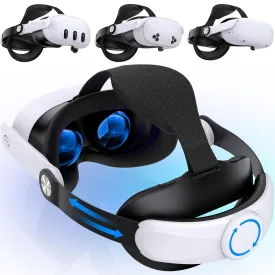 Adjustable Head Strap for Meta Quest 3S/Quest 3/Quest 2, Replacement for Elite Strap, Lightweight VR Headset Strap, With Cotton BackPad, Reduce Pressure for Oculus Head Strap, Enhanced Comfort