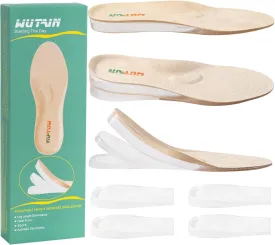 Adjustable Height Increase Insoles for Women Men 3 Layers Gel Heel Lift for Leg Length Discrepancy,Heel Pain,Spurs,Achilles Tendinitis, Shoe Lifts Increase by 1.57 Inches 1 Pair Large