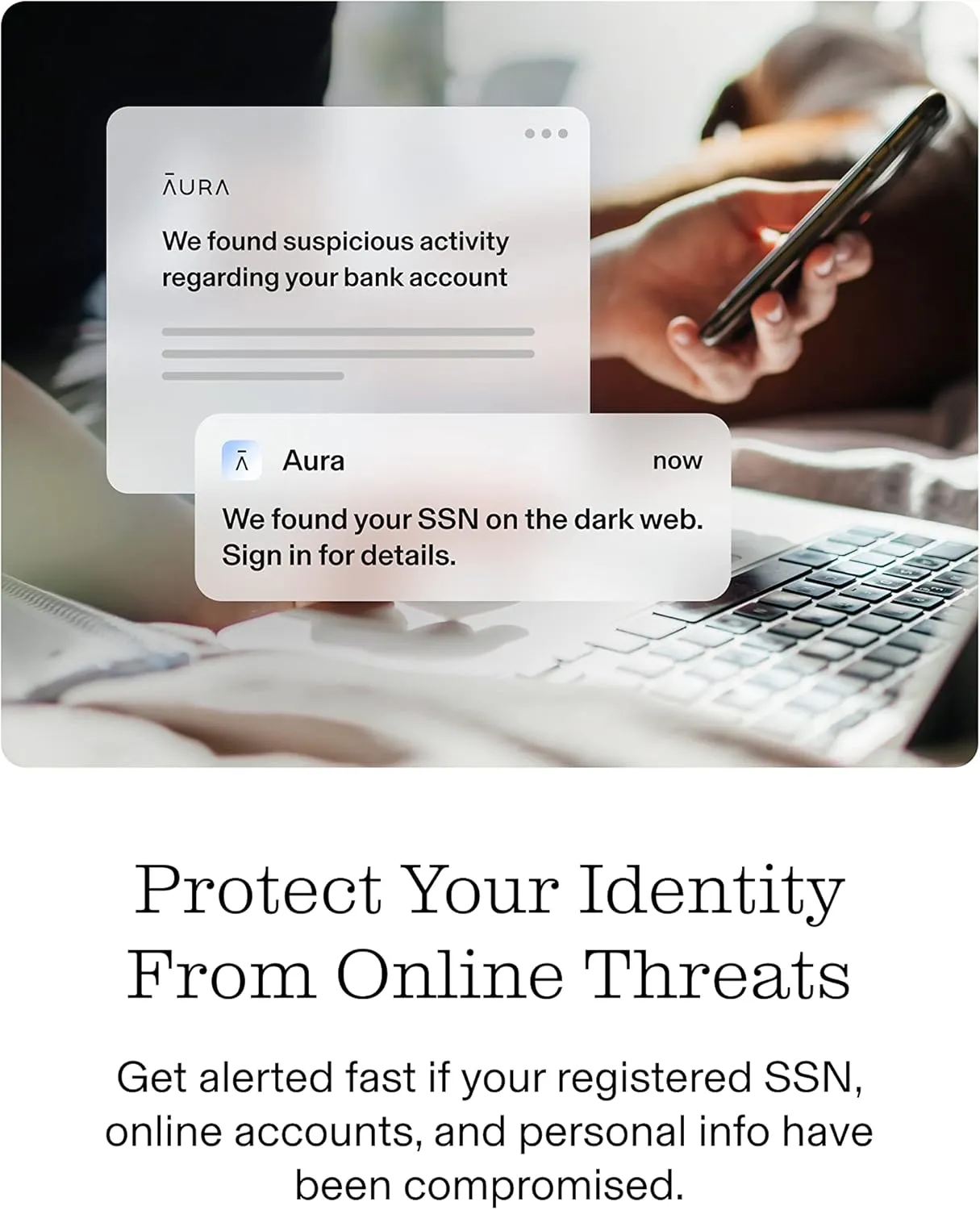 Aura Antivirus | Internet Security | 10 Devices | Includes VPN, Password Manager, Breach Alerts, Anti-Track, Dark Web Monitoring | Antivirus Plan, 1 Year Prepaid Subscription [PC/Mac Online Code]