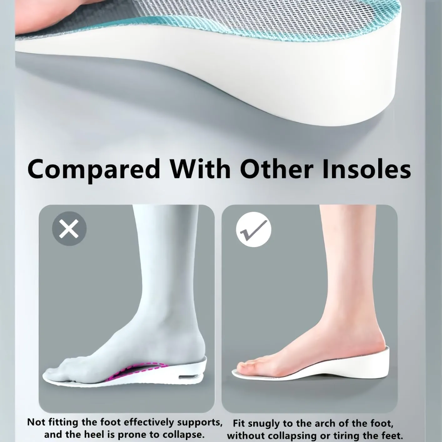 Brandone Height Increase Insoles 1,2,3 Inch for Men Woman Kids,Height Boosting Shoes,Mens Shoe Lifts for Woman,Shoe Wedges Inserts,Highpads 2.0,Rizzsoles,Heel Lifts (11.02''Lx1.6''UP) (1 Pair)