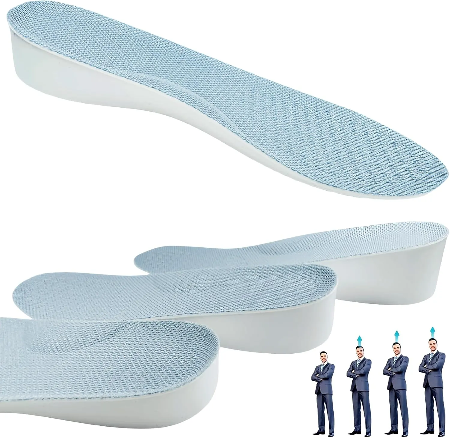 Brandone Height Increase Insoles 1,2,3 Inch for Men Woman Kids,Height Boosting Shoes,Mens Shoe Lifts for Woman,Shoe Wedges Inserts,Highpads 2.0,Rizzsoles,Heel Lifts (11.02''Lx1.6''UP) (1 Pair)