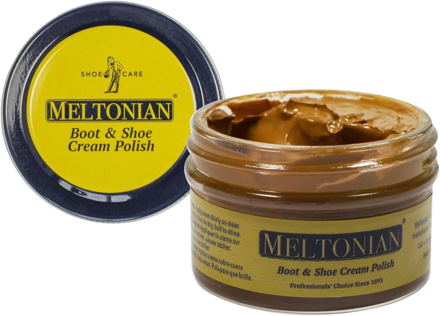 Cream Shoe Polish, Boot Polish, Leather Shoe Polish Oil Based with Beeswax, Restores and Protects, Over 60 Colors