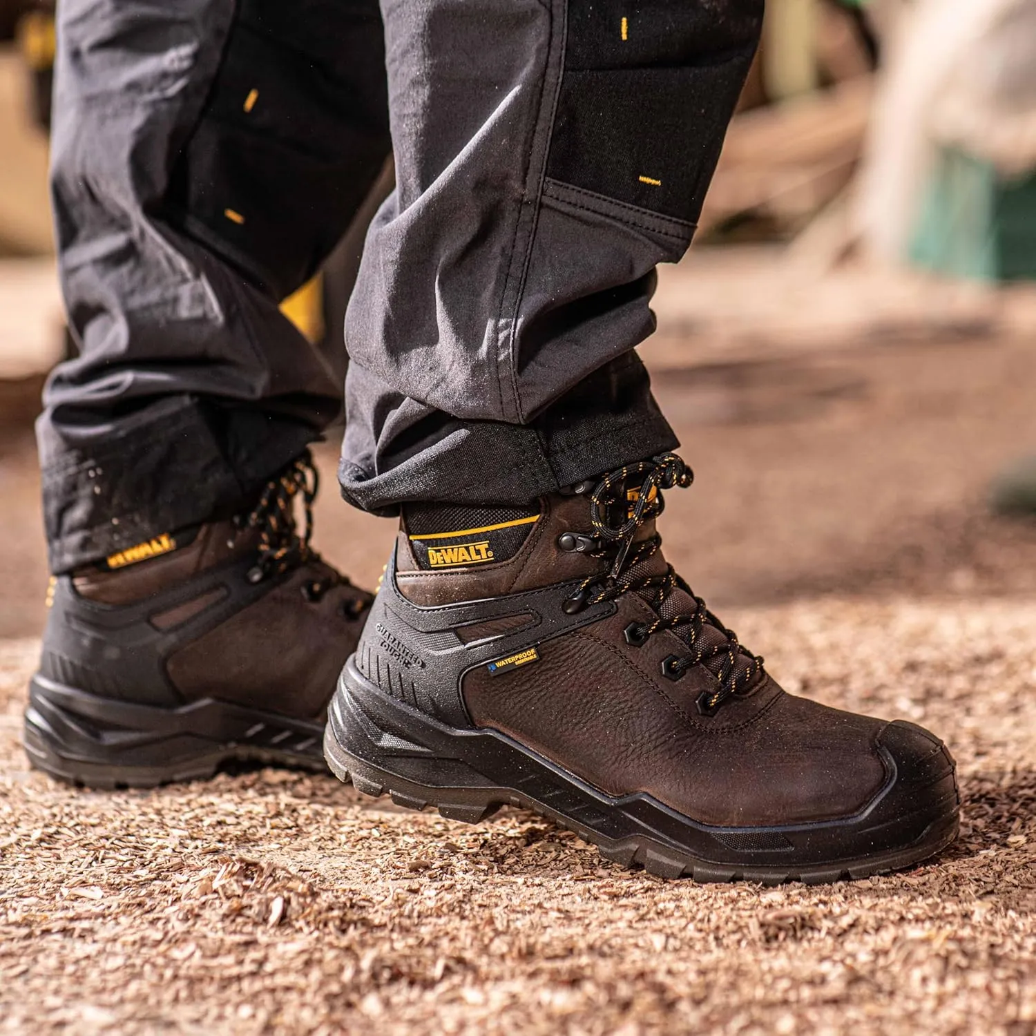 DEWALT Hayes Men's Waterproof, Leather, Steel Toe, Safety Work Boot