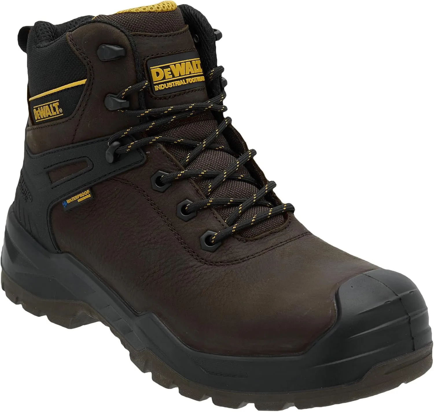 DEWALT Hayes Men's Waterproof, Leather, Steel Toe, Safety Work Boot