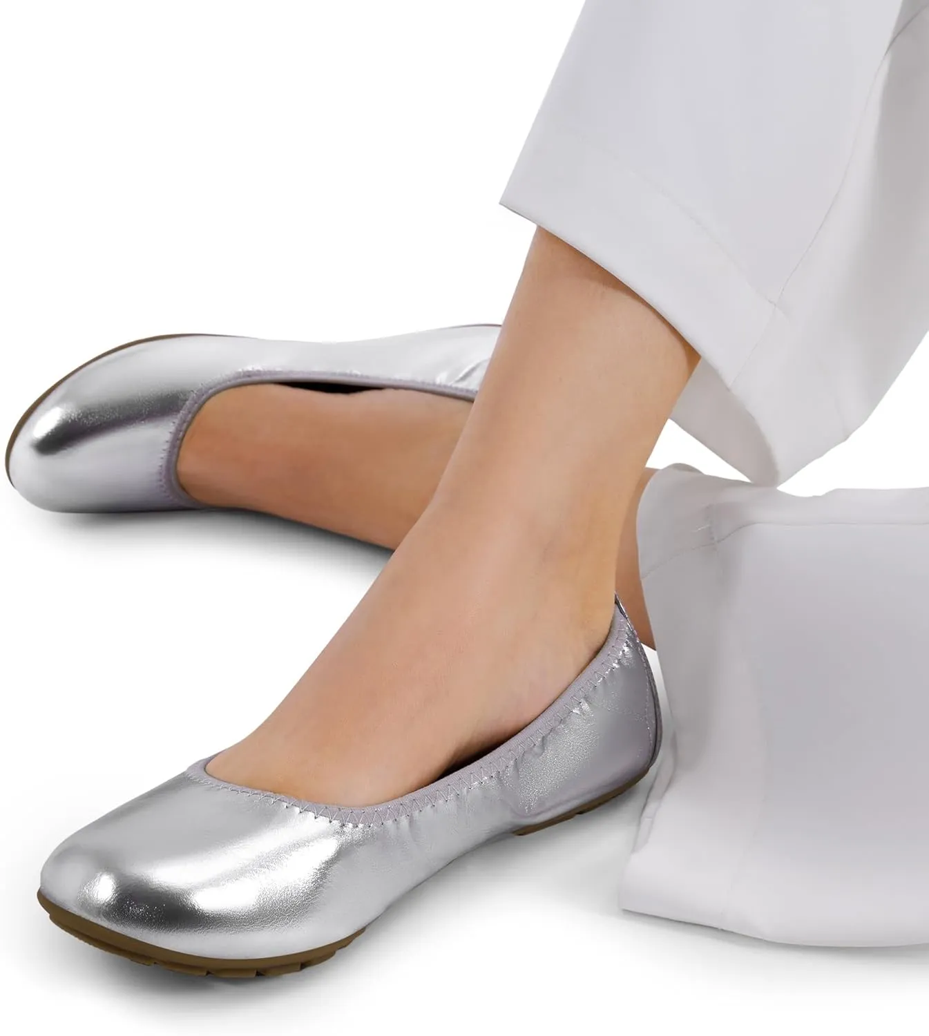 DREAM PAIRS Womens Ballet Flats Foldable Round Toe Dressy Comfortable Slip On Dress Shoes