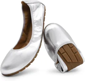 DREAM PAIRS Womens Ballet Flats Foldable Round Toe Dressy Comfortable Slip On Dress Shoes