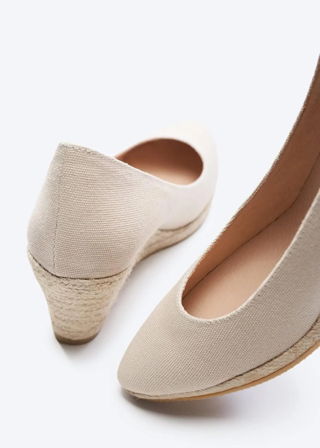 Dunes Canvas Espadrille Wedges with 2  Heel Women's Sandals with Breathable Cotton Canvas and 100% Natural Jute Midsole for All Casual Occasions