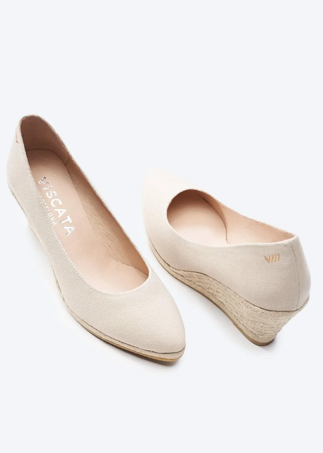 Dunes Canvas Espadrille Wedges with 2  Heel Women's Sandals with Breathable Cotton Canvas and 100% Natural Jute Midsole for All Casual Occasions