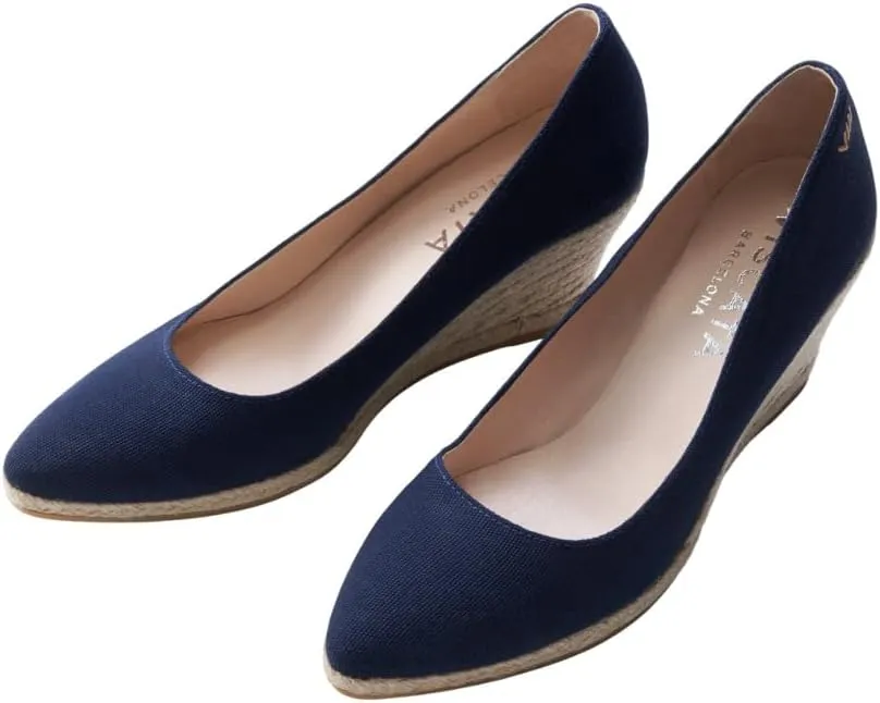 Dunes Canvas Espadrille Wedges with 2  Heel Women's Sandals with Breathable Cotton Canvas and 100% Natural Jute Midsole for All Casual Occasions