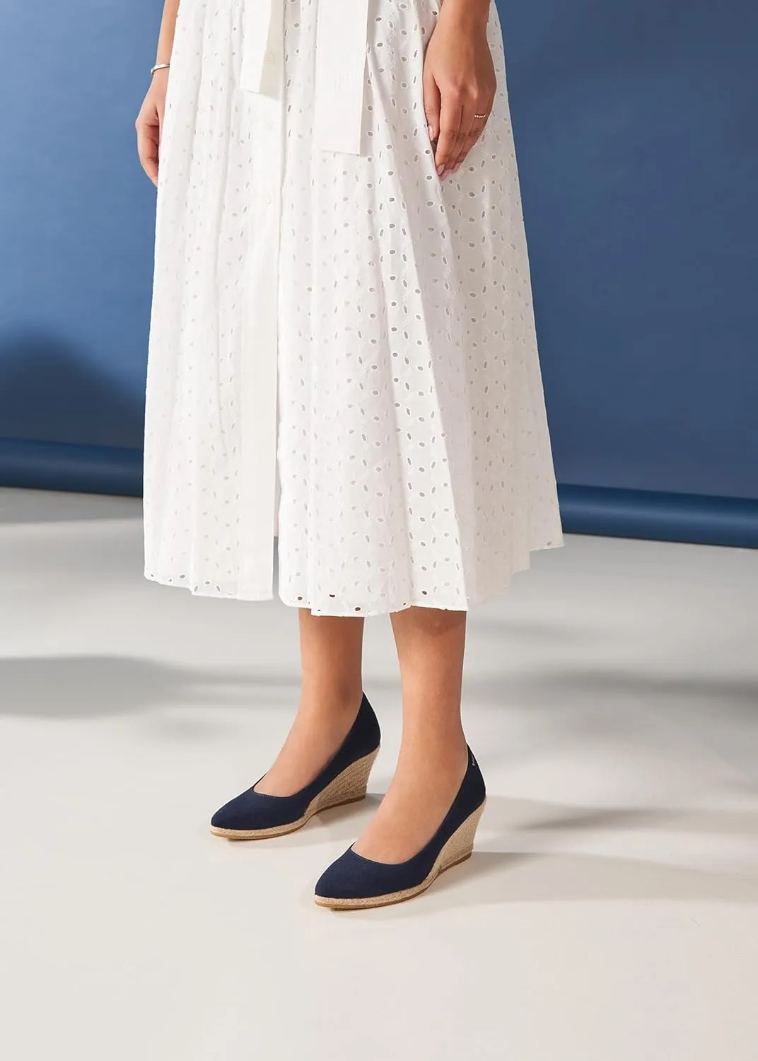 Dunes Canvas Espadrille Wedges with 2  Heel Women's Sandals with Breathable Cotton Canvas and 100% Natural Jute Midsole for All Casual Occasions