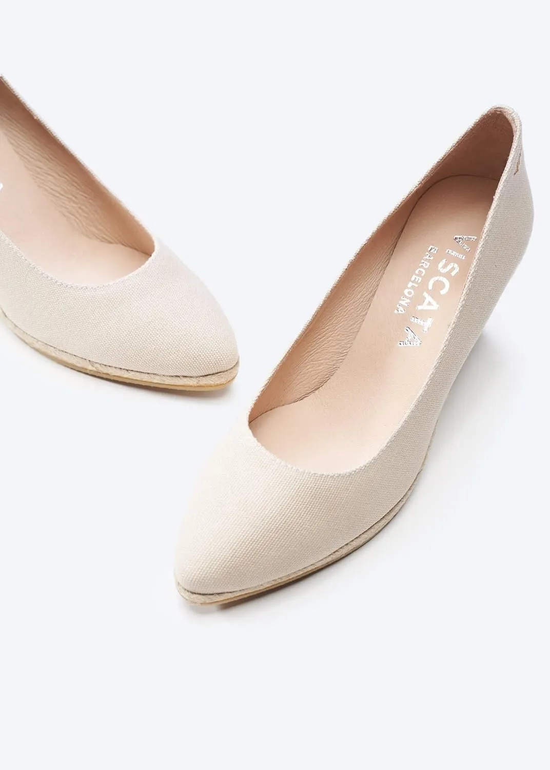Dunes Canvas Espadrille Wedges with 2  Heel Women's Sandals with Breathable Cotton Canvas and 100% Natural Jute Midsole for All Casual Occasions