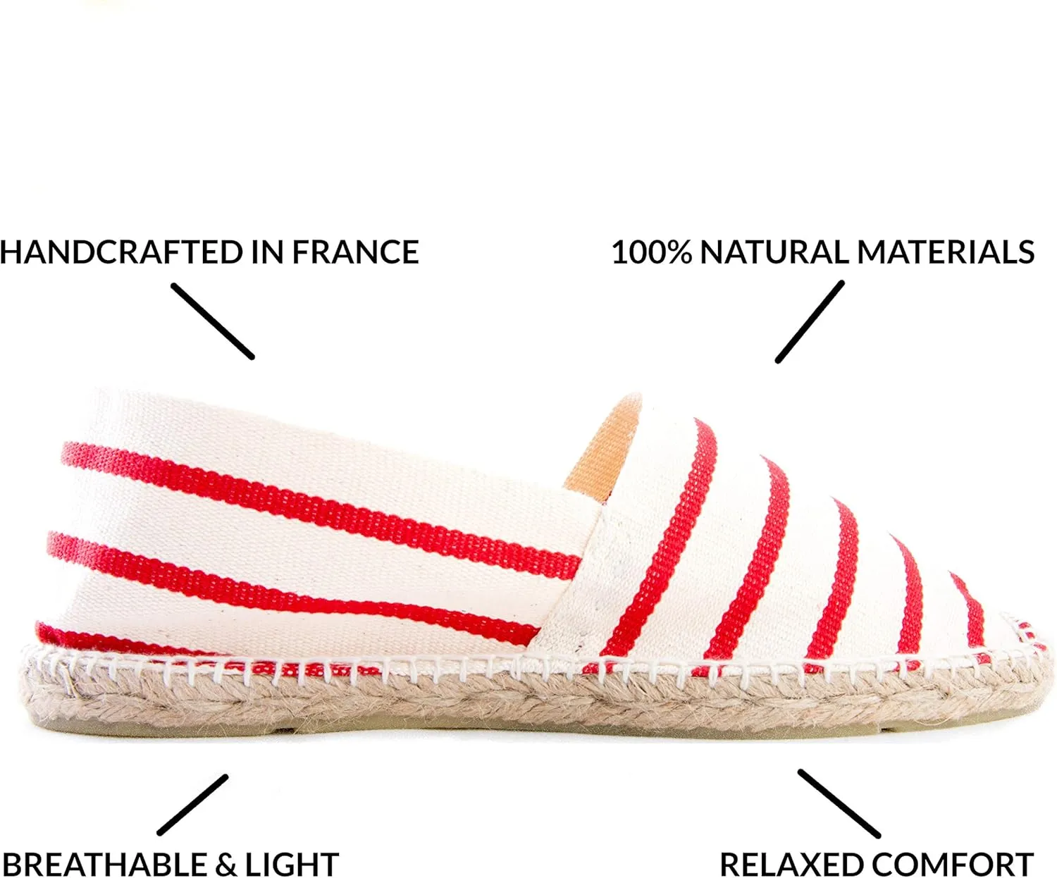 Espadrilles for Women - Canvas Slip on Shoes for Women, Chic Flats Handmade in France