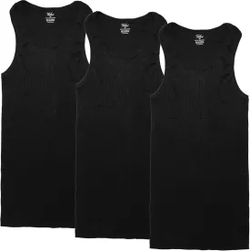 Falari 3 Pack Men's A-Shirt Tank Top Gym Workout Undershirt (Slim & Muscle Fit ONLY)