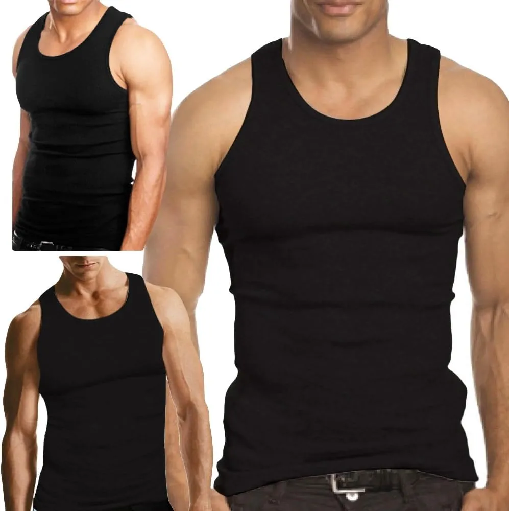 Falari 3 Pack Men's A-Shirt Tank Top Gym Workout Undershirt (Slim & Muscle Fit ONLY)