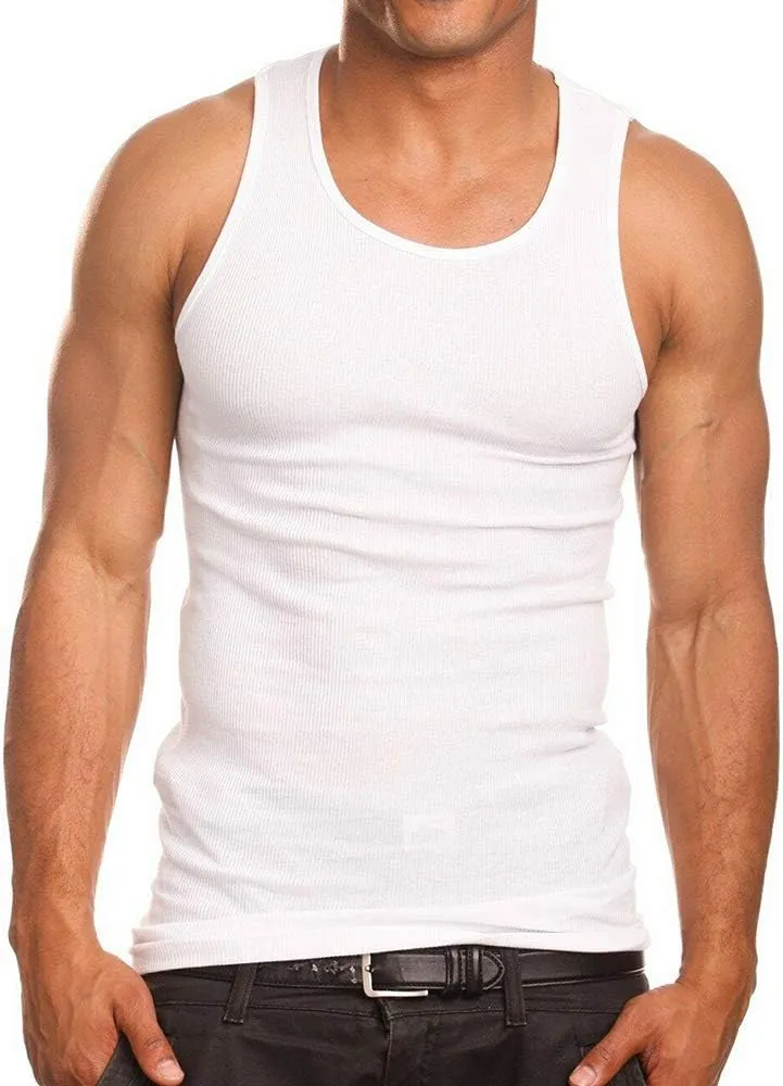 Falari 3 Pack Men's A-Shirt Tank Top Gym Workout Undershirt (Slim & Muscle Fit ONLY)