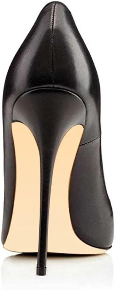 FSJ Women Formal Pointed Toe Pumps High Heel Sexy Stilettos Slip On Office Cute Evening Dress Shoes Size 4-15 US