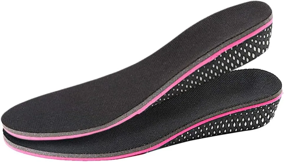 Healifty 1 Pair Booster Pad Elevator Height Increasing Shoe Inserts Height Adding Insoles Shoe Sole Running Insoles Comfortable Height Increase Insole and Women Breathable