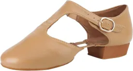 HROYL Leather Jazz Shoes Split Sole Dance Shoes Slip-on Practice Jazz Modern Dance Shoes Model-WX-LG59