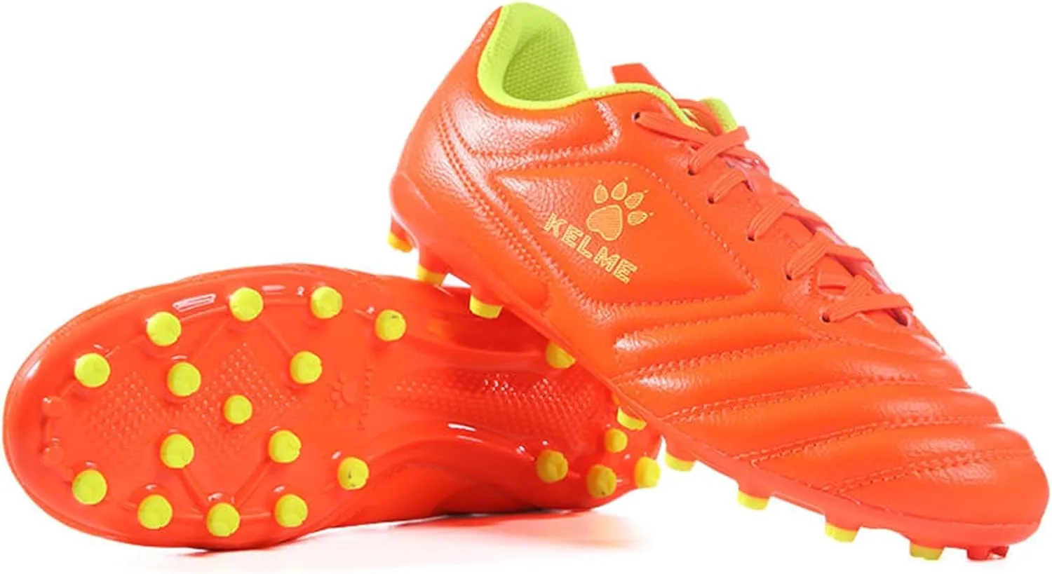 KELME K-Fighting Microfiber Leather Soccer Cleats, Firm/Artificial Ground Outdoor Shoes, for Men Women