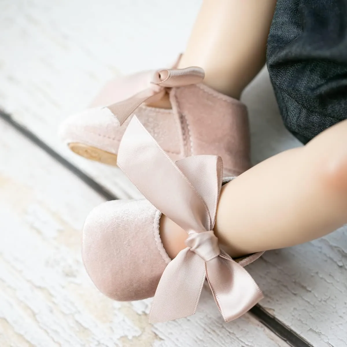 KIDSUN Infant Baby Girls Mary Jane Shoes Non-Slip Rubber Sole Ballet Slippers Princess Dress Wedding Shoes Newborn Crib Shoes First Walkers Shoes