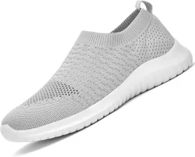 konhill Men's Athletic Walking Shoes - Lightweight Casual Knit Slip on Sneakers