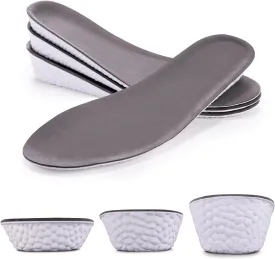 Leather Height Increase Insoles for Men Wowen Breathable Taller Cushion Shoes Insoles Heel Lift Inserts Elevator Insoles- Sweat & Shock Absorbing