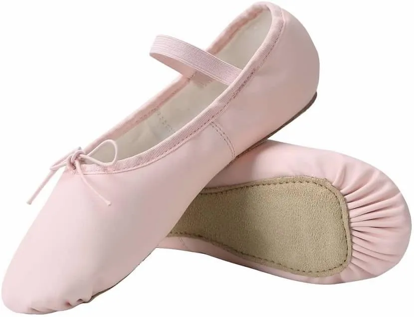 Linodes PU Leather Ballet Shoes/Ballet Slippers/Dance Shoes for Women and Girls