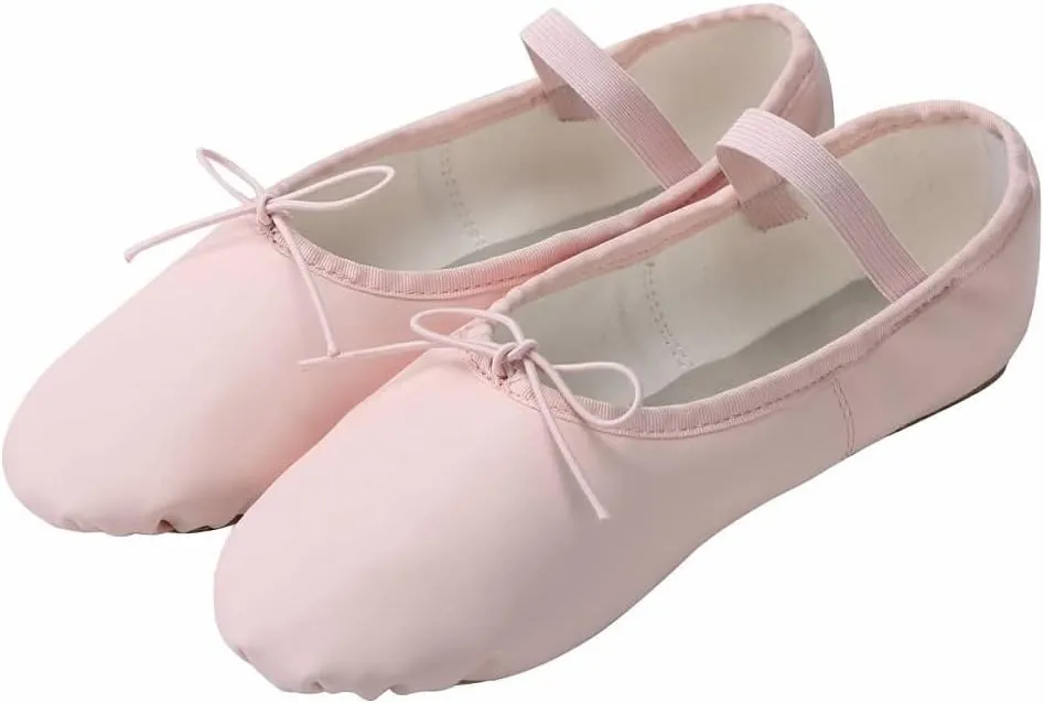 Linodes PU Leather Ballet Shoes/Ballet Slippers/Dance Shoes for Women and Girls
