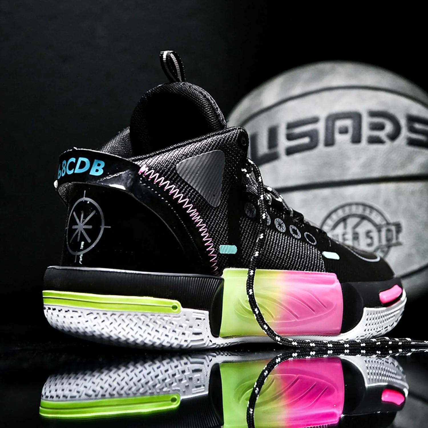 Men's and Women's Basketball Shoes Fashionable Sports Shoes High Elasticity Sunning Shoes Comfortable and Breathable Badminton Sports Shoes Anti Slip and Wear-Resistant Casual Shoes