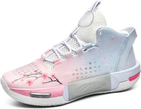 Men's and Women's Basketball Shoes Fashionable Sports Shoes High Elasticity Sunning Shoes Comfortable and Breathable Badminton Sports Shoes Anti Slip and Wear-Resistant Casual Shoes
