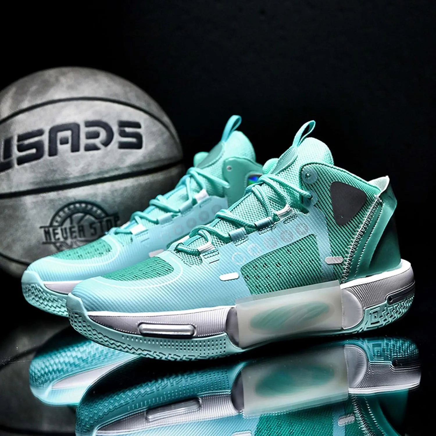 Men's and Women's Basketball Shoes Fashionable Sports Shoes High Elasticity Sunning Shoes Comfortable and Breathable Badminton Sports Shoes Anti Slip and Wear-Resistant Casual Shoes
