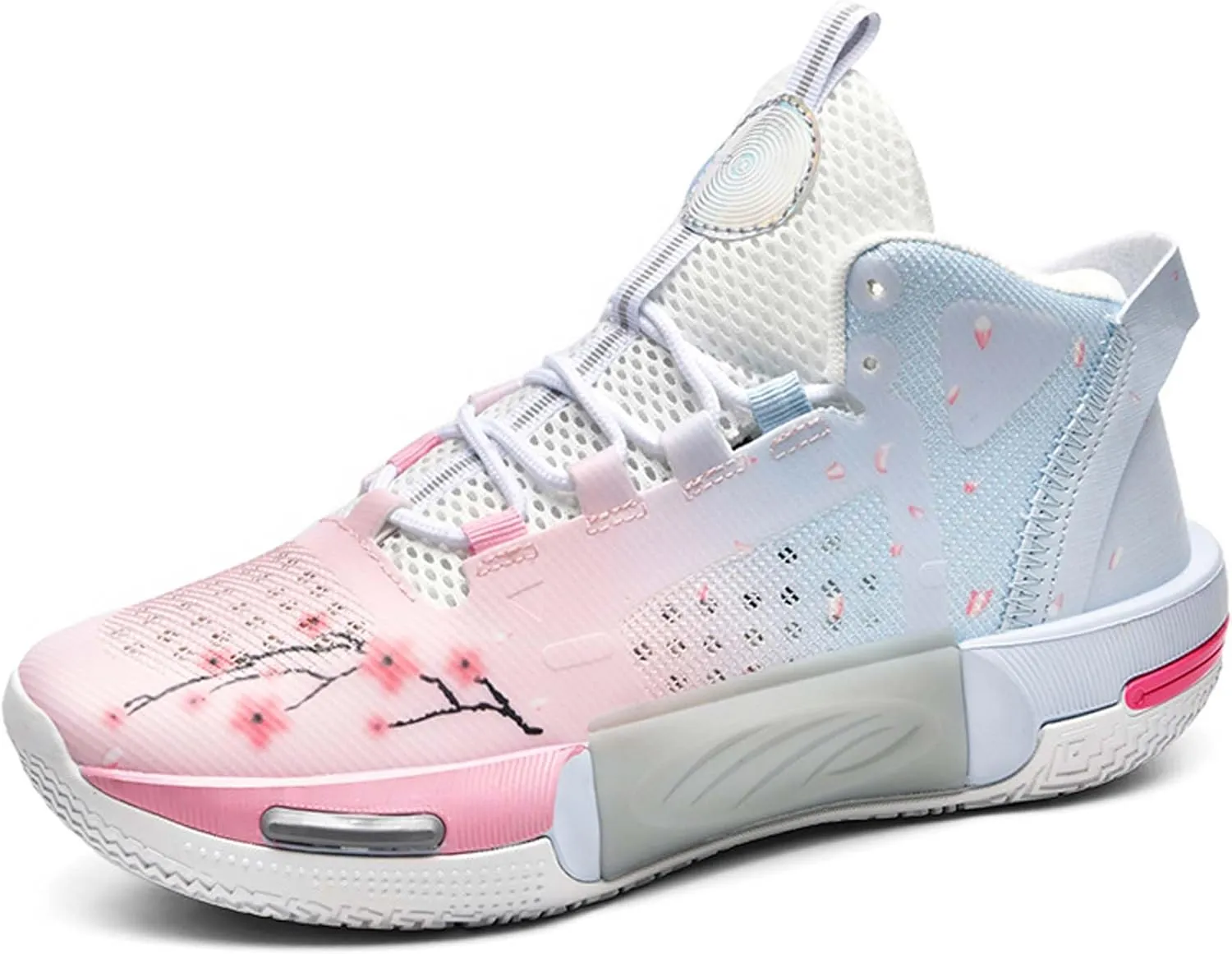 Men's and Women's Basketball Shoes Fashionable Sports Shoes High Elasticity Sunning Shoes Comfortable and Breathable Badminton Sports Shoes Anti Slip and Wear-Resistant Casual Shoes