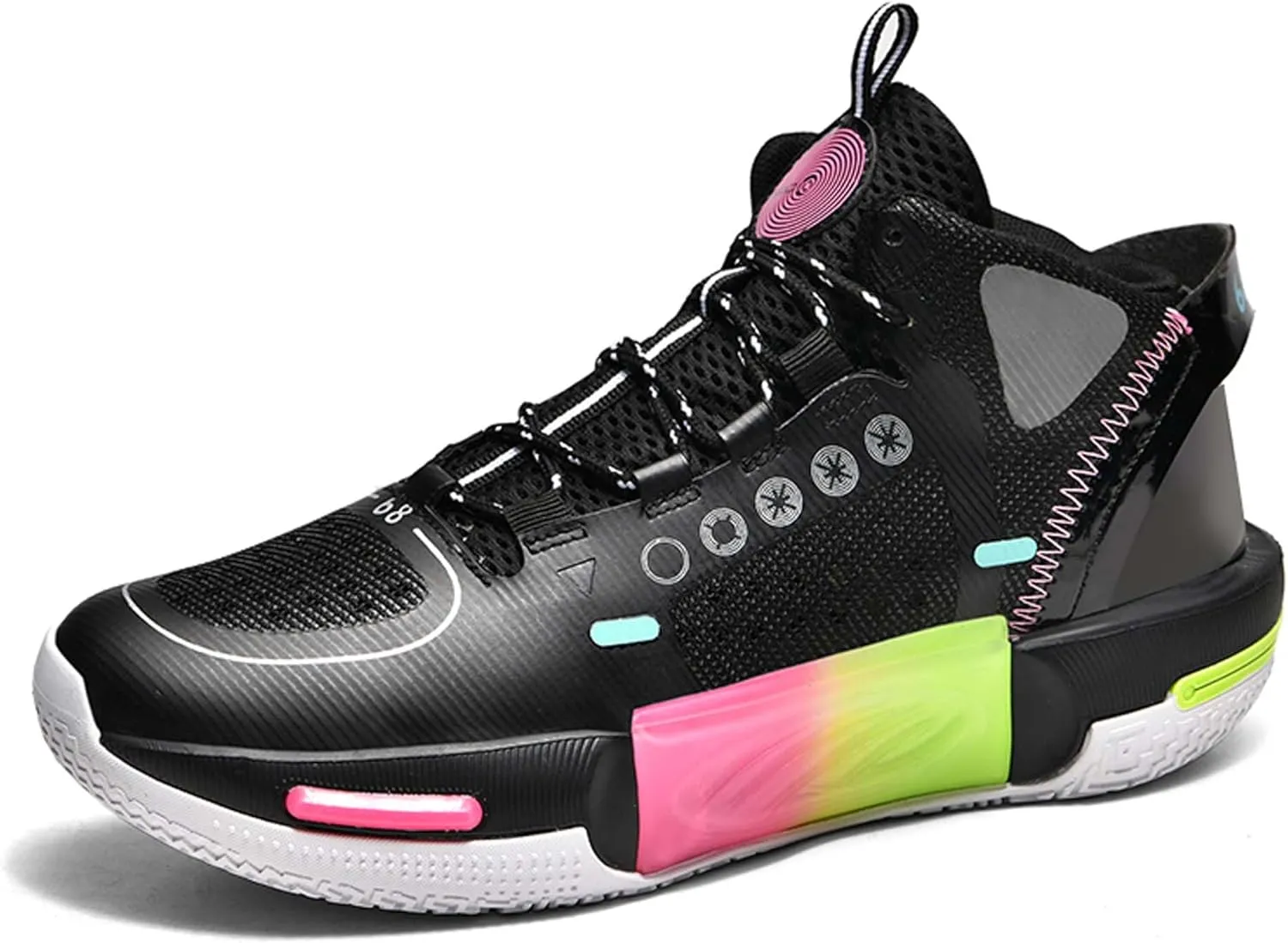 Men's and Women's Basketball Shoes Fashionable Sports Shoes High Elasticity Sunning Shoes Comfortable and Breathable Badminton Sports Shoes Anti Slip and Wear-Resistant Casual Shoes