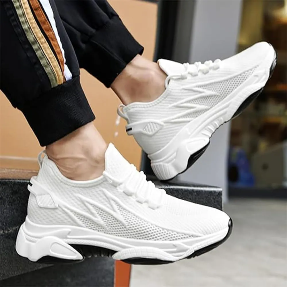 Men's Breathable Height Increase Sneakers, 2.36 in / 6 cm Stylish Invisible Wide Feet Increasing Shoes