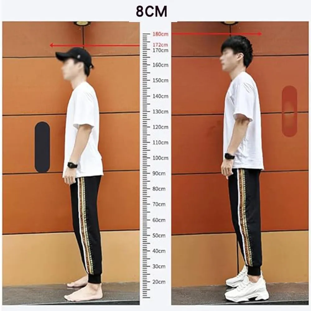 Men's Breathable Height Increase Sneakers, 2.36 in / 6 cm Stylish Invisible Wide Feet Increasing Shoes