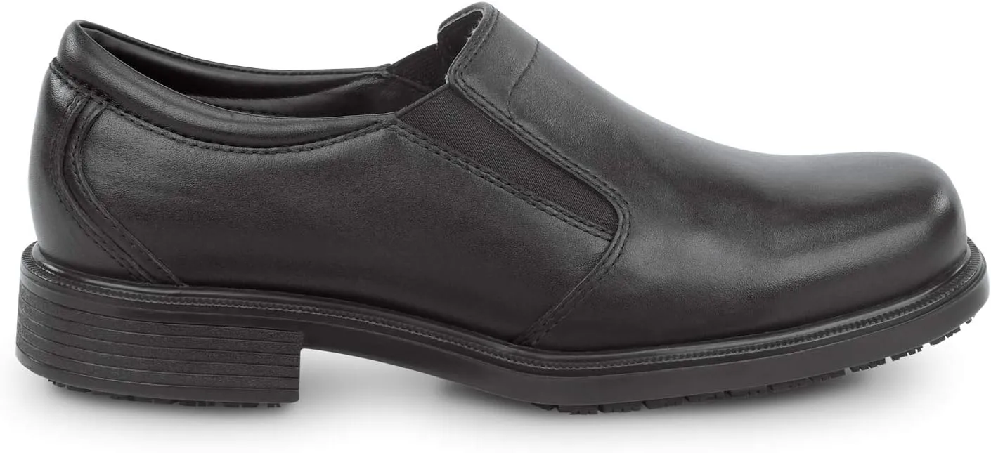 Men's Ontario, Black, Twin Gore Dress Style Slip Resistant Soft Toe Work Shoe