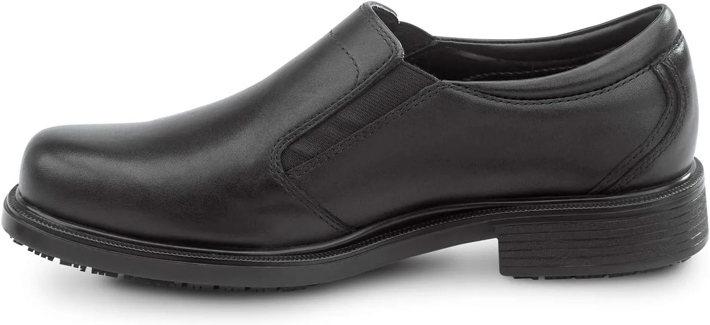 Men's Ontario, Black, Twin Gore Dress Style Slip Resistant Soft Toe Work Shoe