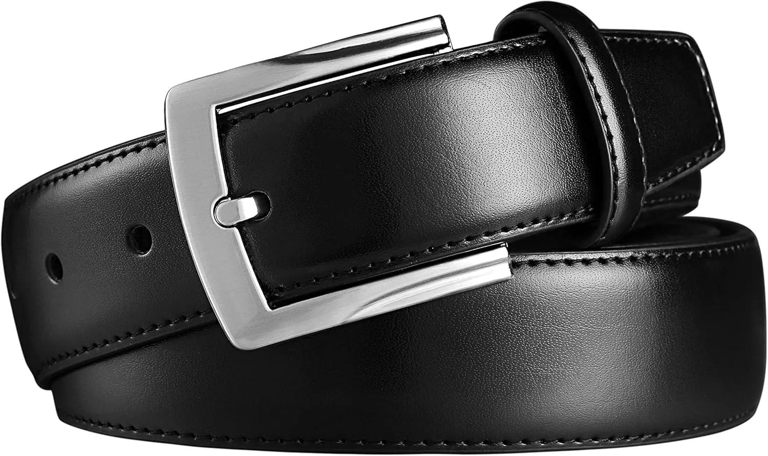 MILORDE Men's Genuine Leather Dress Belt, Handmade, 100% Cow Leather, Fashion & Classic Designs for Work Business and Casual