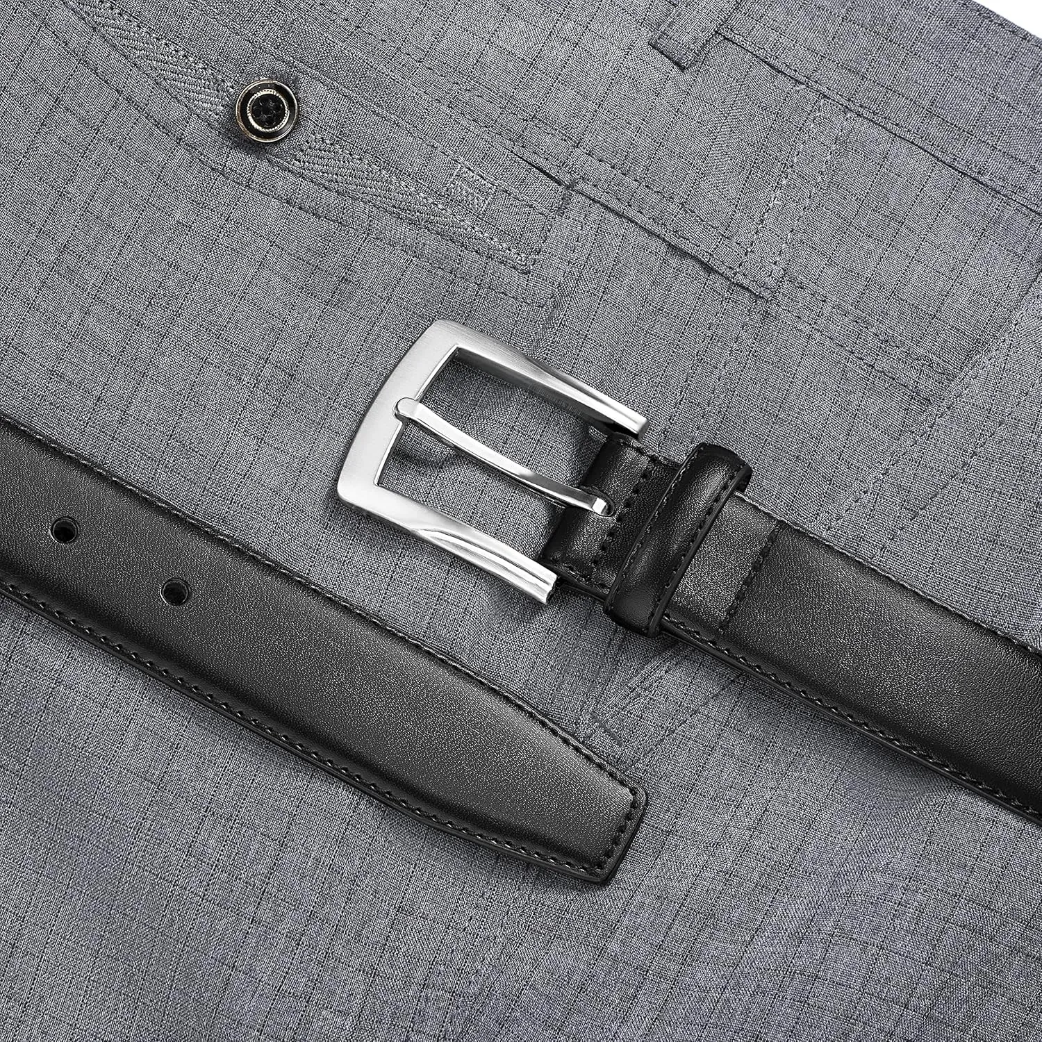 MILORDE Men's Genuine Leather Dress Belt, Handmade, 100% Cow Leather, Fashion & Classic Designs for Work Business and Casual