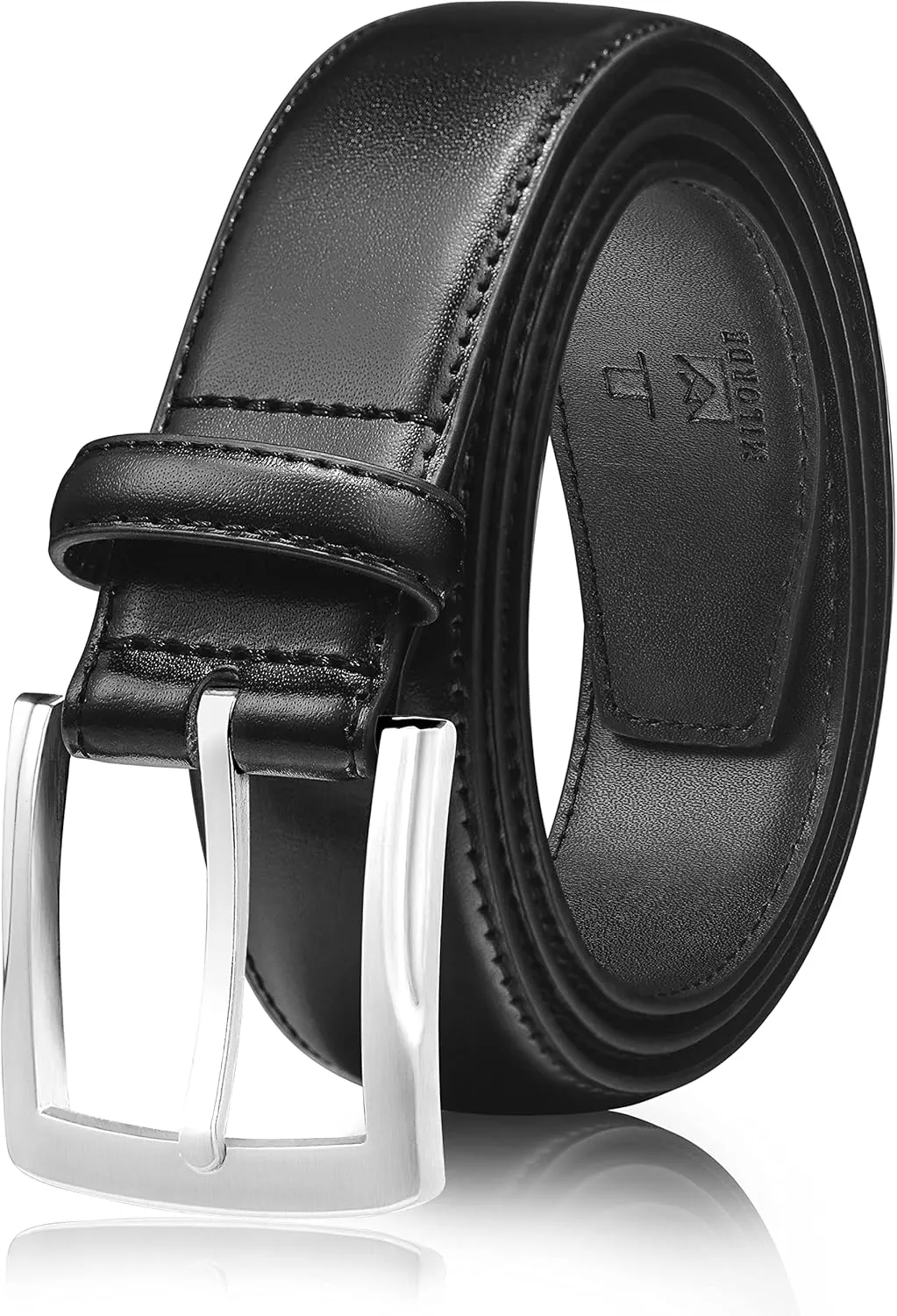MILORDE Men's Genuine Leather Dress Belt, Handmade, 100% Cow Leather, Fashion & Classic Designs for Work Business and Casual