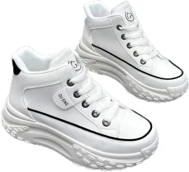 Mokcoliy]Elevator Sports Shoes Women's HY908 Chunky Platform Sneakers - 2023 Fall Fashion Thick Sole Walking with Anti-Slip Design, Comfortable Gym for Running/Jogging/Daily Use