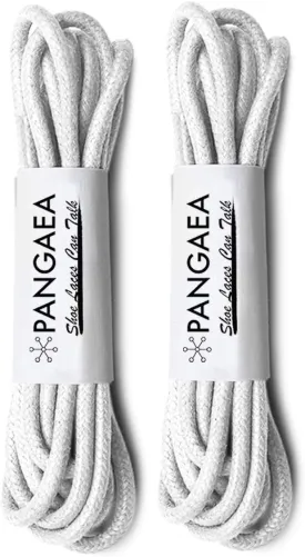 PANGAEA [4 Laces] 2-Pair Pack Waxed Round Oxford Shoe Laces for Dress Shoes Chukka 3/32Inch Thin