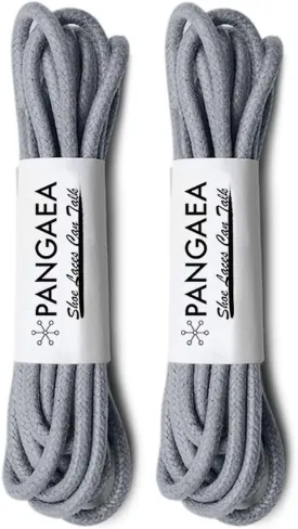 PANGAEA [4 Laces] 2-Pair Pack Waxed Round Oxford Shoe Laces for Dress Shoes Chukka 3/32Inch Thin