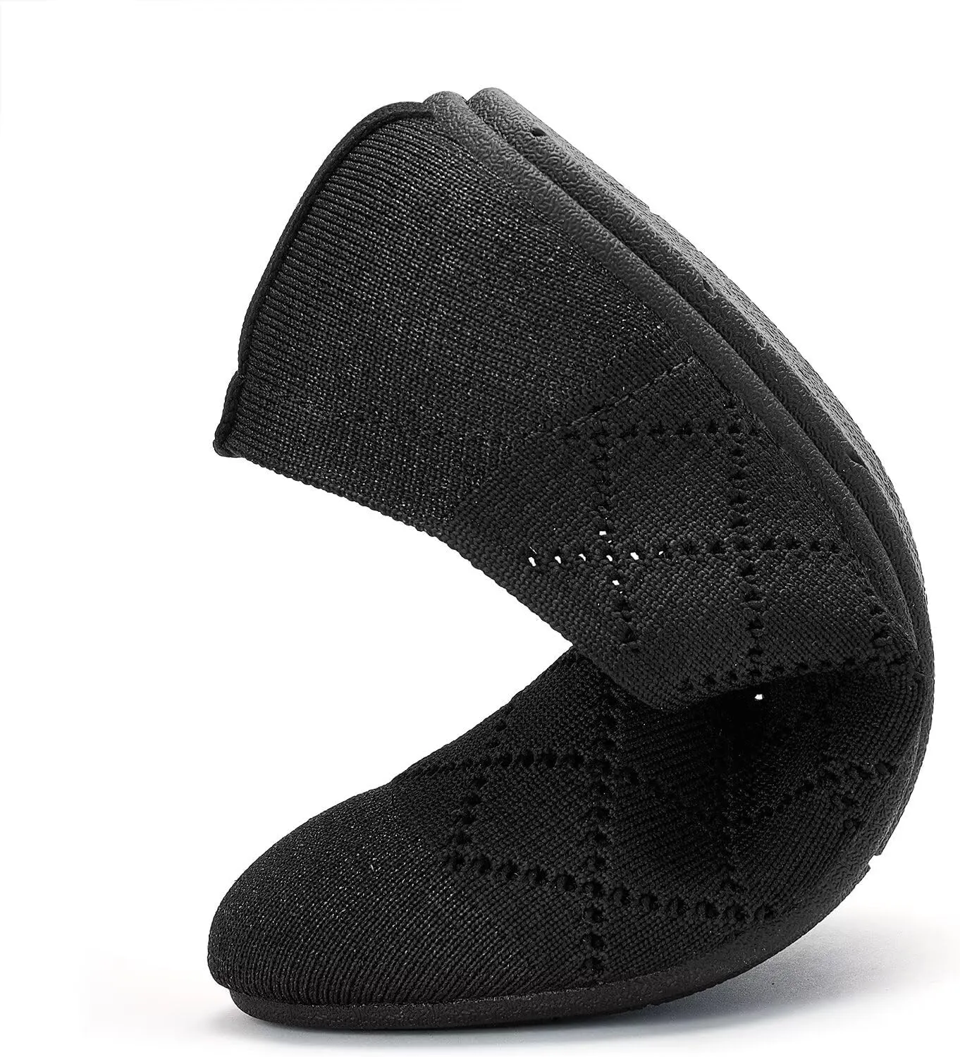 poemlady Womens Ballet Flat Shoes Dress Shoes Knit Round Toe Slip On Ballerina Walking Flats Shoes for Woman Low Wedge Casual