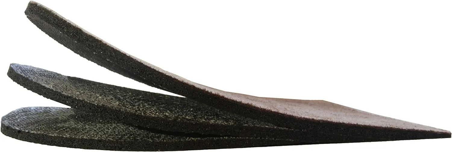 Premium Adjustable Orthopedic Heel Lift - Made in The USA - for Heel Pain and Leg Length Discrepancies - Medium Pack of 2 Brown