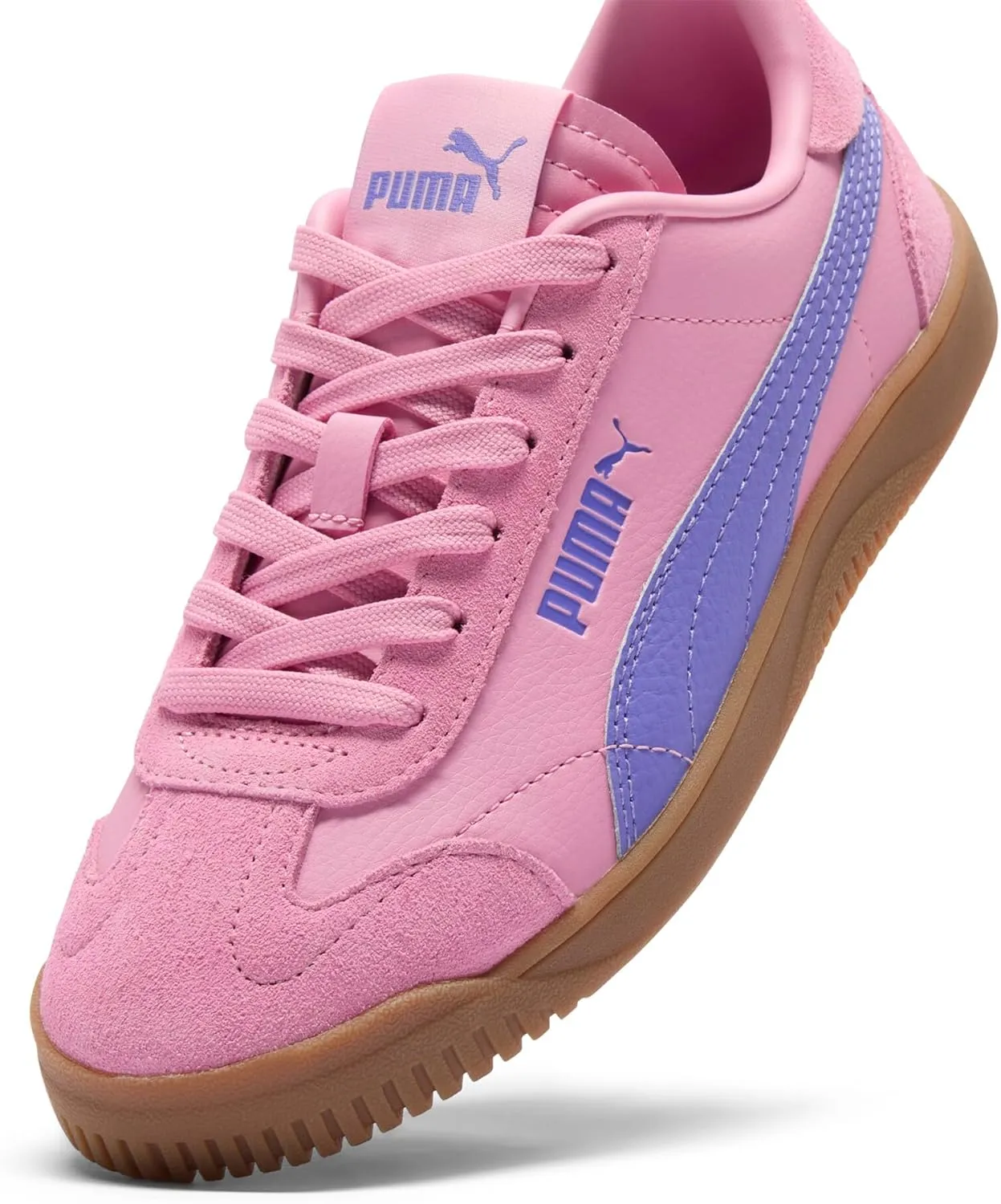 PUMA Unisex-Child Shoes Club 5v5 Sneaker, White Black-Feather Gray, 4 US Big Kid