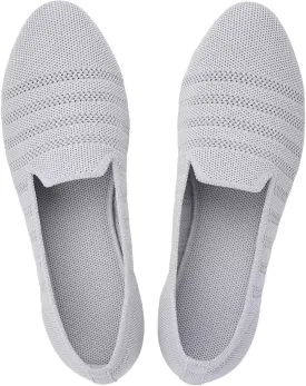 Puxowe Women's Knit Ballet Flats Slip-On Shoes with Low Wedge Sole - Comfortable Round Toe Shoes for Walking, Dress & Casual Outfits