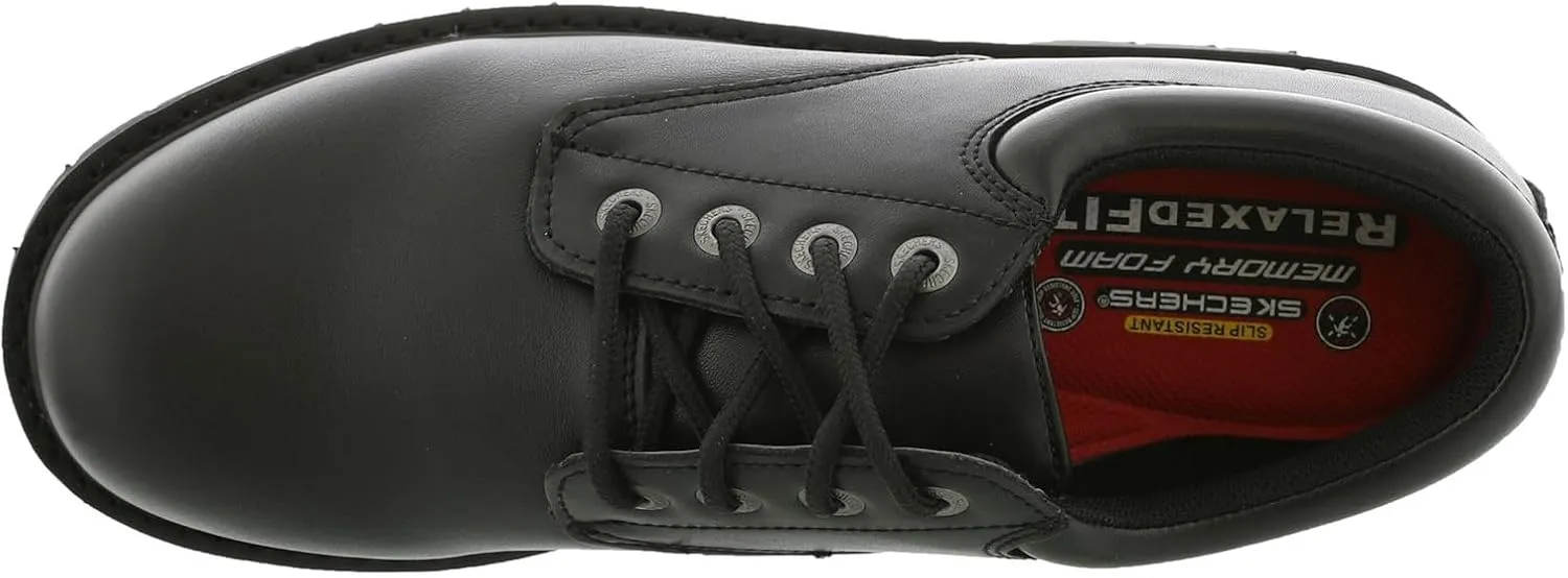 Skechers Men's Work Cottonwood Cantix Leather Slip Resistant Shoe Food Service