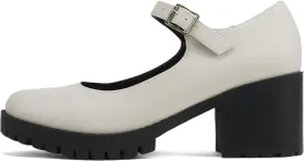 Soda Boxer ~ Women Mary Jane Round Toe Chunky Block Heel Lug Sole Pump with Adjustable Strap